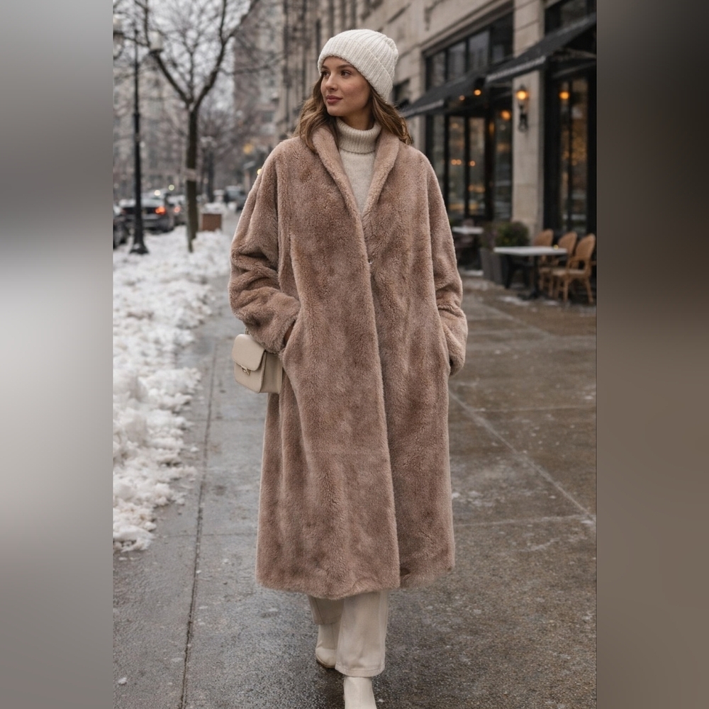Albrecht Furs Vintage Borgana Faux Fur Coat